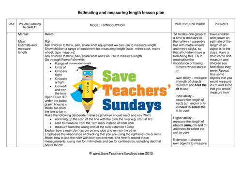 Measuring Length  KS2 Worksheets, Lesson Plans and PowerPoint