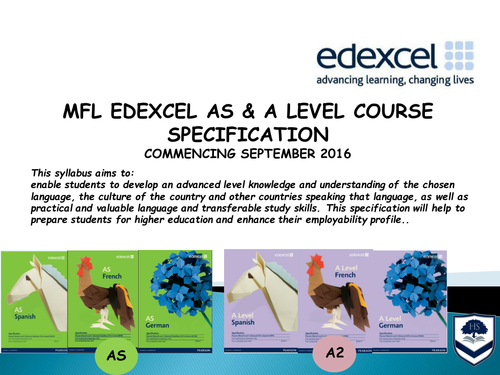 MFL- Edexcel AS & A Level New Spec outline of work