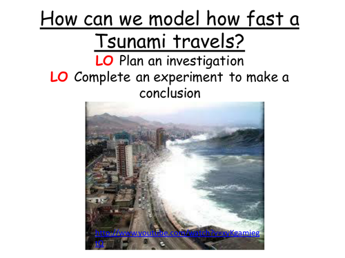 Modelling a Tsunami: Calculating the speed of waves