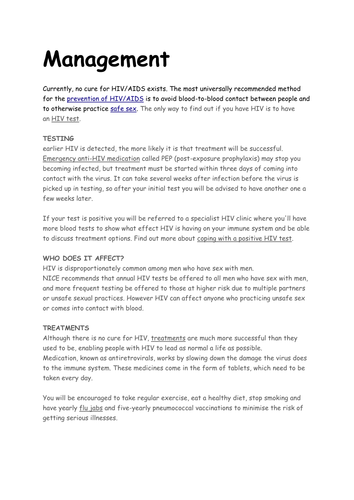 HIV Market place activity