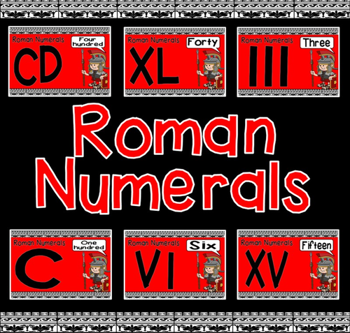 ROMAN NUMERALS POSTERS DISPLAY - MATHS NUMERACY NUMBERS