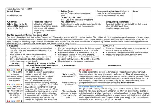 Measurement, Scales, Missing Intervals, Converting Measures - KS2