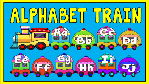 ALPHABET TRAIN - LETTERS, LITERACY, ENGLISH, EARLY YEARS, KEY STAGE 1