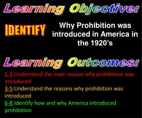 Causes of Prohibition 1920's USA