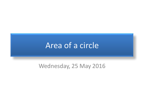 Area of a circle