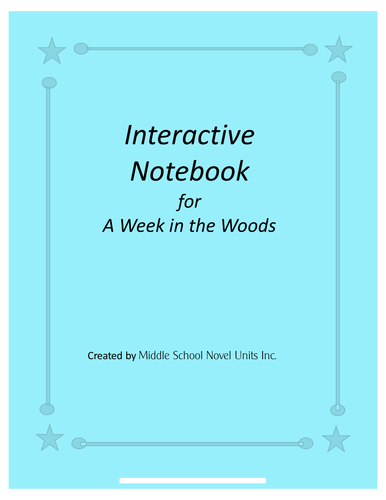 Interactive Notebook for A Week in the Woods