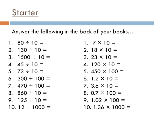 Review of fractions