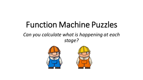 Function Machines Puzzles