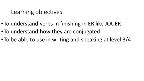 Verbs in " ER" made easy 