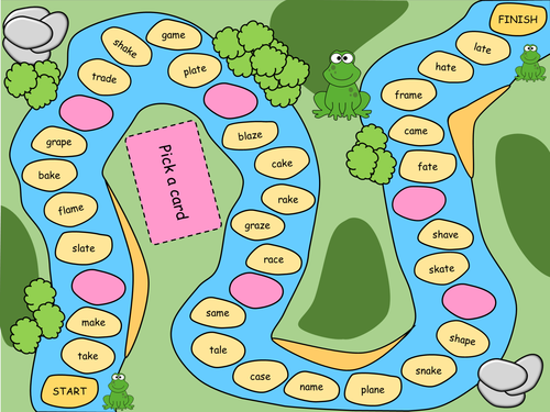 English - Phonics - Split digraph (a_e) board game