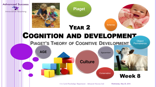 Year 2 Powerpoint Week 8 - Option 1 Cognition and Development - Piaget's Cognitive Development