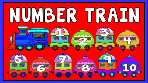 NUMBERS TRAIN- FLASHCARDS 1-100 TEACHING RESOURCES EYFS KS1 COUNTING DISPLAY