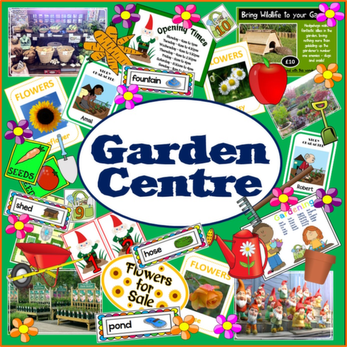 GARDEN CENTRE ROLE PLAY PLANTS FLOWERS TEACHING RESOURCES EYFS KEY STAGE 1-2