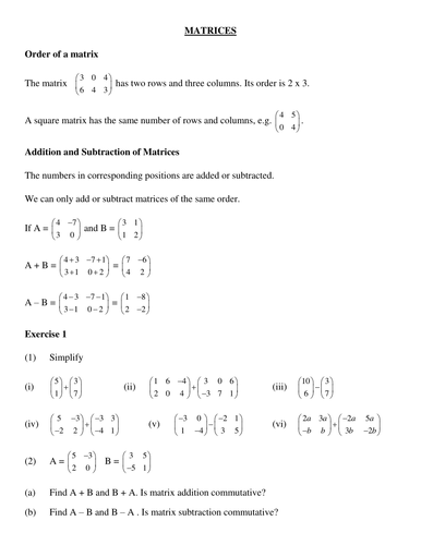 Matrices