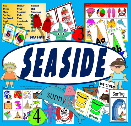 SEASIDE TOPIC AND ROLE PLAY RESOURCE KS1 EYFS SUMMER HOLIDAY ANIMALS 