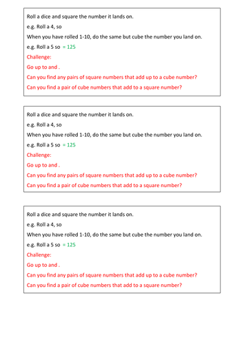 Square and Cube Numbers | Teaching Resources