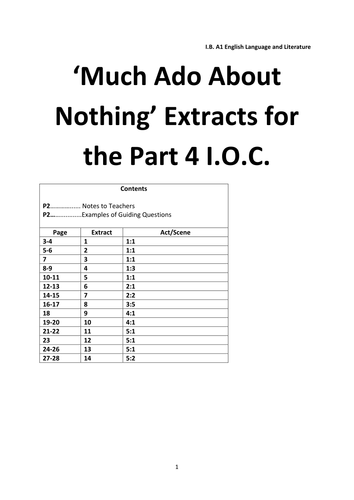 ‘Much Ado About Nothing’ extract bundle