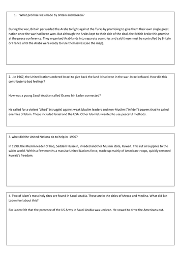 History of Terrorism: Chronology, Cause and Consequences of 9/11. 