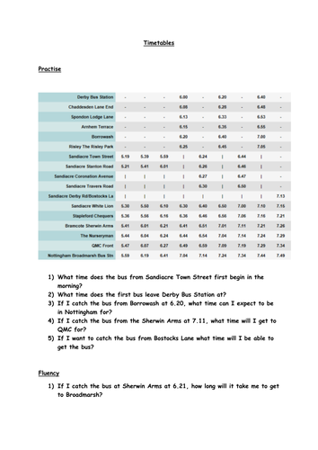 year 5 timetables teaching resources