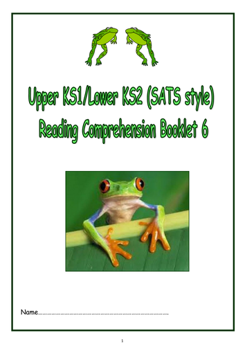 KS1/LKS2 SATs style reading comprehension booklet (6). 