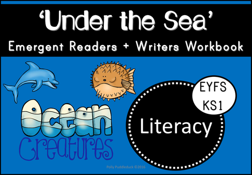 Under the Sea Themed Emergent Readers and Writers Workbook for EYFS/KS1