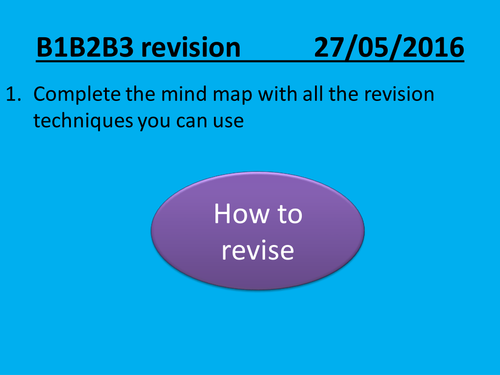 OUTSTANDING revision for OCR B1 biology