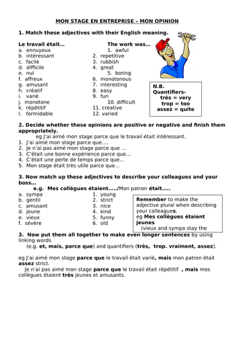 Mon stage en entreprise