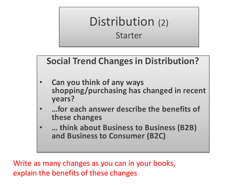 Business studies- Distribution