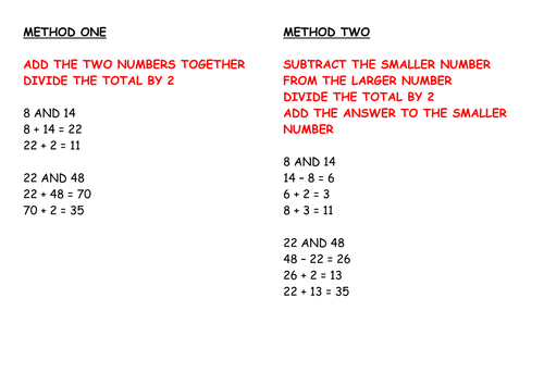 Halfway numbers | Teaching Resources