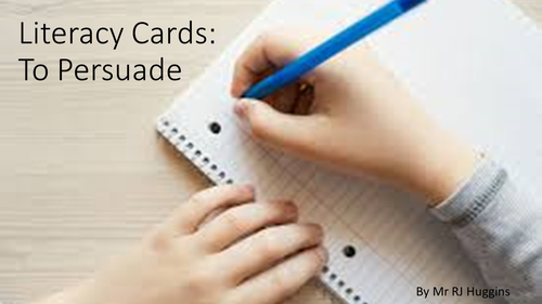 Literacy Cards / Writing Frame to 'Persuade' | Teaching Resources