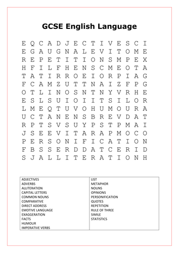 Language Features Wordsearch/Anagrams