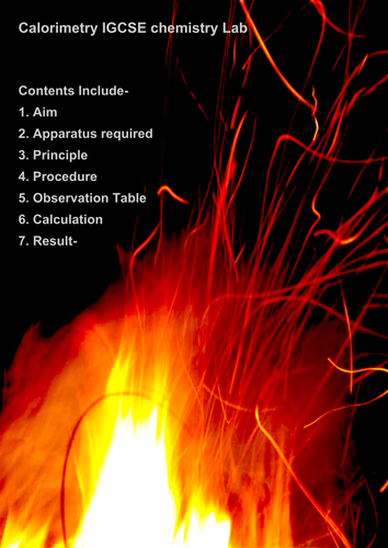 IGCSE Chemistry Calorimetry (Energy Changes/ Comaprison of fuels ) Lab Planner