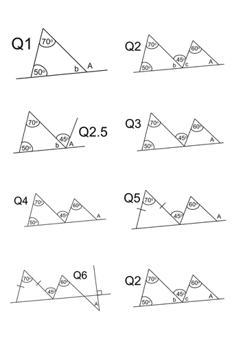 Finding Missing Angles on Triangle Problem Solving Harder Examples Maths Mastery