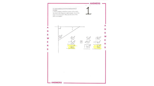 Angles on a triangle Wordy Problem Solving and Answers