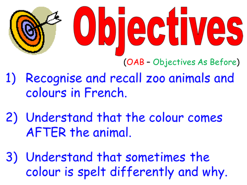 French zoo animals and colour agreement (plurals)