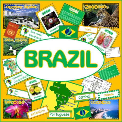 BRAZIL AND PORTUGUESE LANGUAGE CULTURE DIVERSITY RESOURCES DISPLAY GEOGRAPHY
