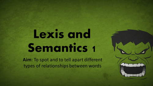 A-Level English Language: Lexis and Semantics
