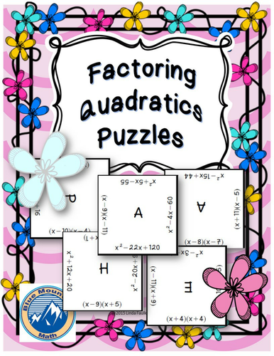 Factoring Quadratics Puzzle Set