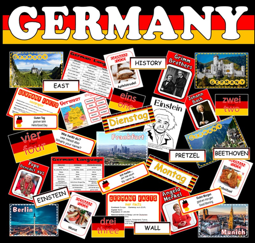 GERMANY TEACHING RESOURCES -GEOGRAPHY MAPS GERMAN LANGUAGE CULTURE COUNTRY HISTORY