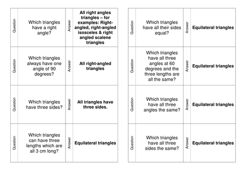 Lesson Resource Bundle Pack Triangle Types Classification ID Maths Mastery Exercises