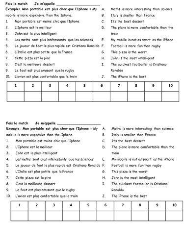 Comparatives and Superlatives