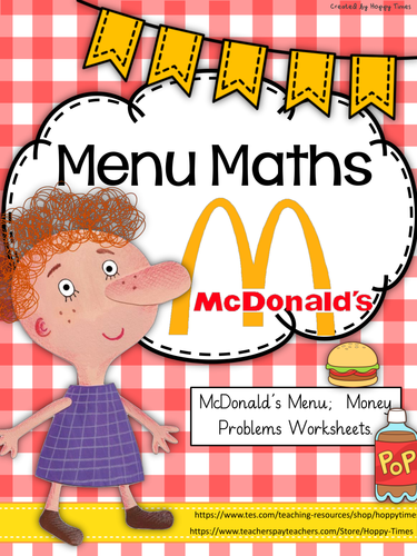 McDonald's Menu Maths (money worksheets and menu) by ...