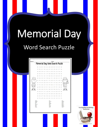 Memorial Day Word Search