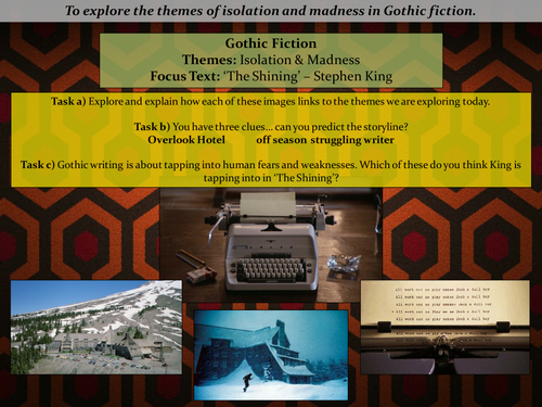 Gothic Fiction: The Shining - Stephen King (lesson 1)