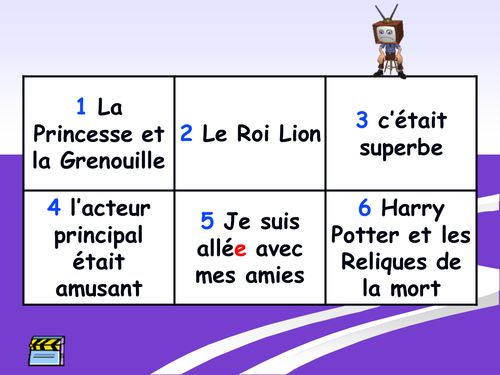 Film vocabulary quiz