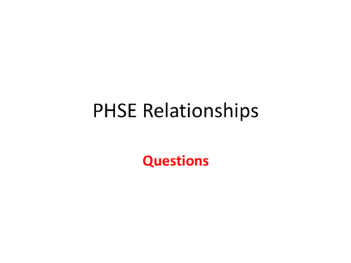 PHSE Relationships Sex Love Friendship Whole Topic Module Resource Bundle