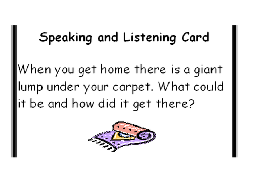 Speaking and Listening Cards for SEN and EAL children