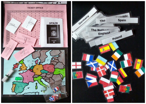 Euro-Trip Geography Game + Worksheets + Extra Card Game