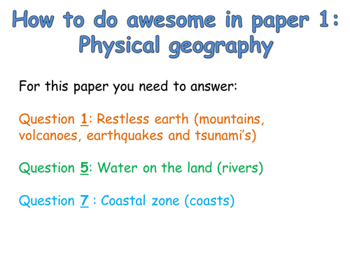 AQA Physical paper warm up