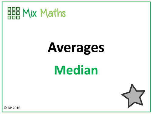 Averages - Working out the Median - WHOLE lesson KS2 KS3 Maths